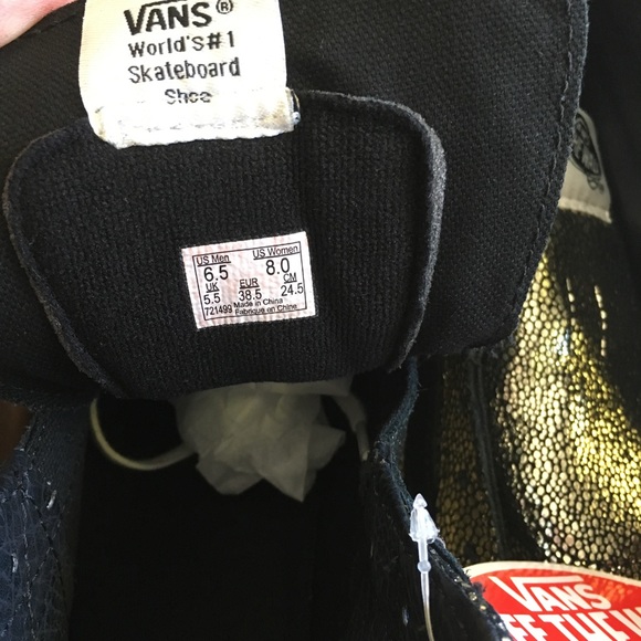 NWT Vans Sk8-Hi Slim Zip Leather, W6.5 - Picture 8 of 8